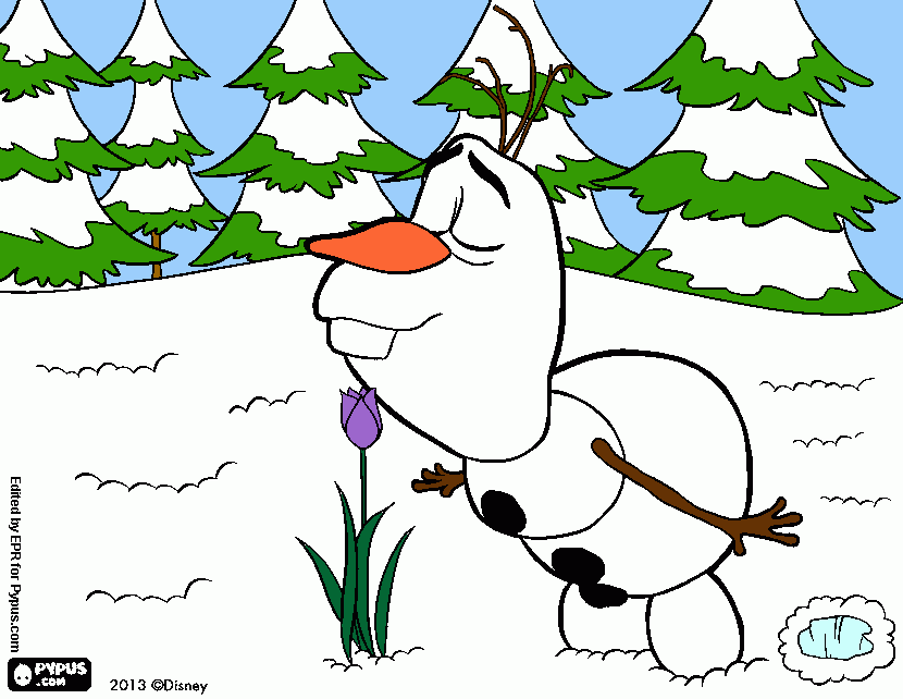 OLAF coloring page