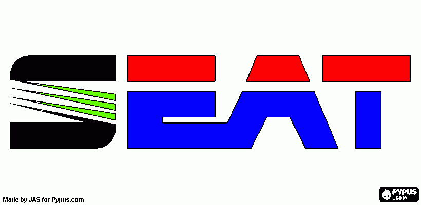 Old logo SEAT, automaker from Spain coloring page coloring page