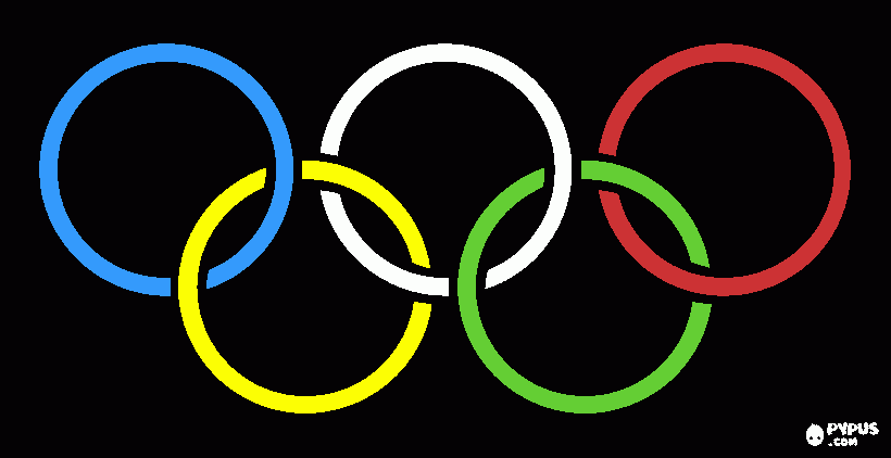 Olympic rings coloring page
