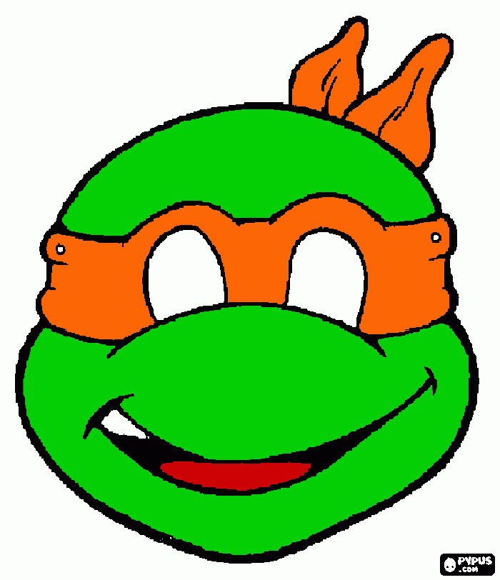 orange mask coloring page