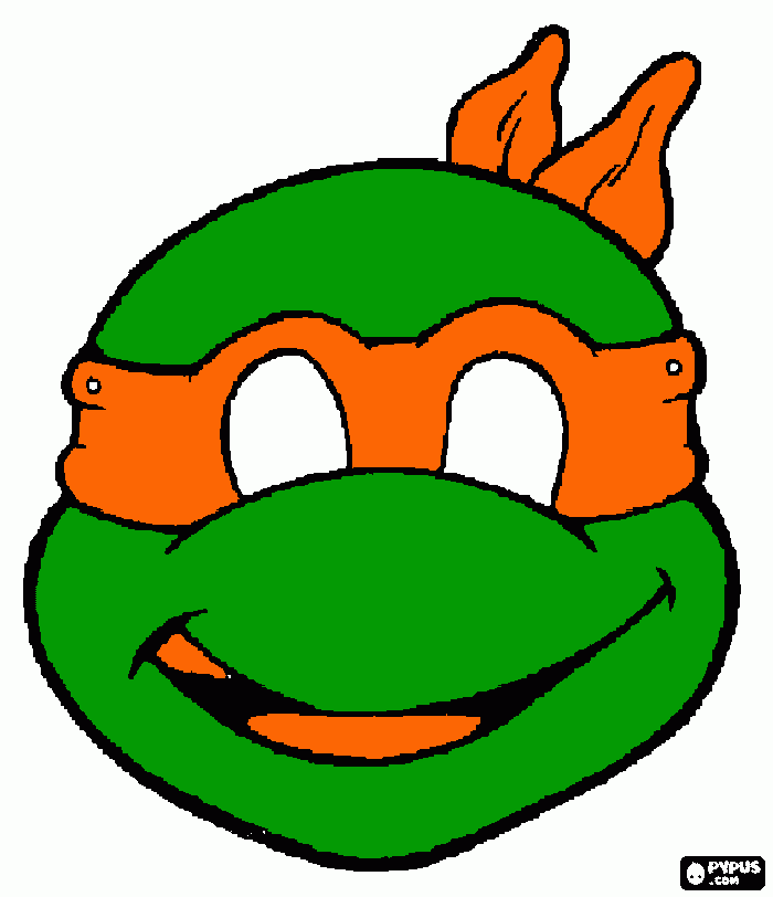 orange tmnt coloring page