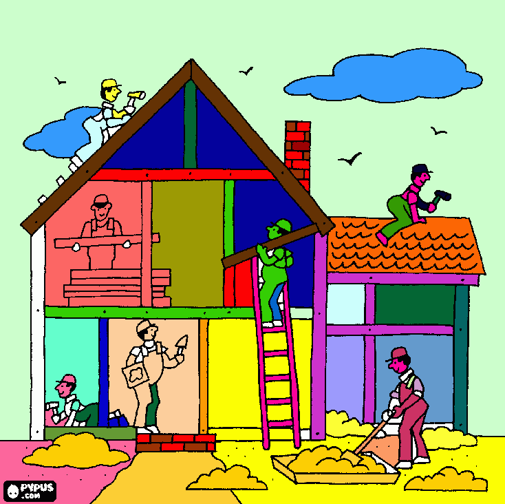 Our new house coloring page
