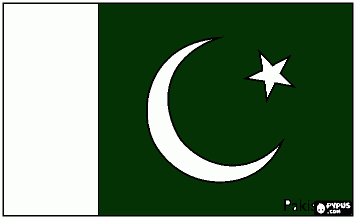 pak flag coloring page