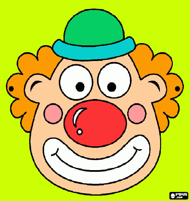 payaso coloring page