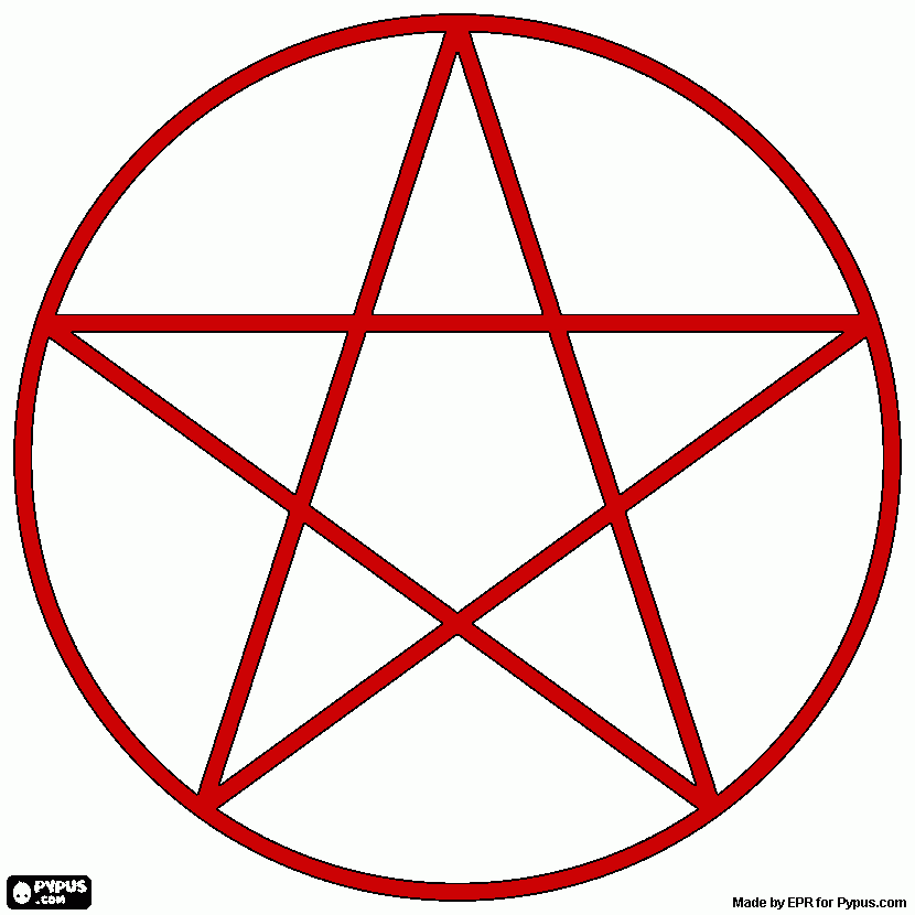 pentagram coloring page