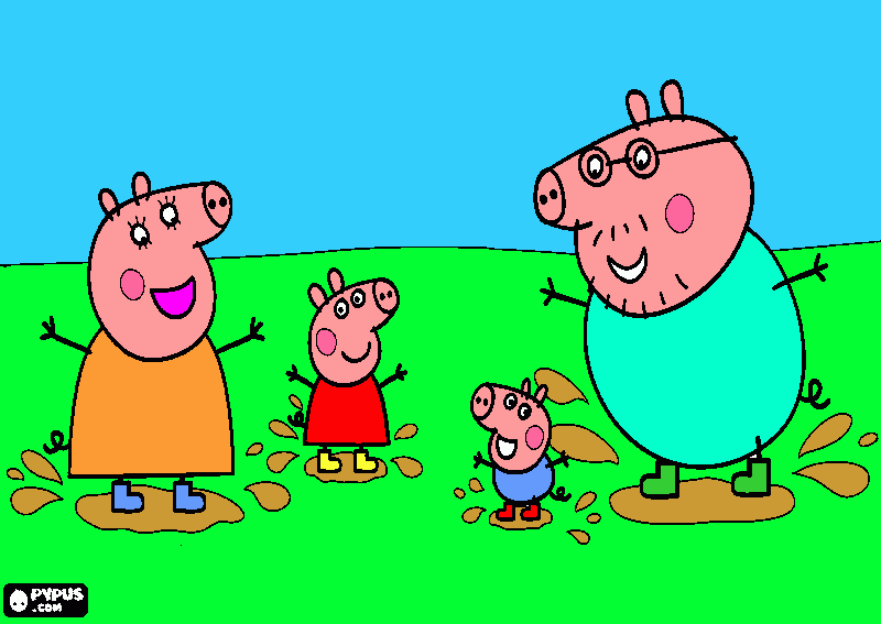 Peppa pig tekening  coloring page