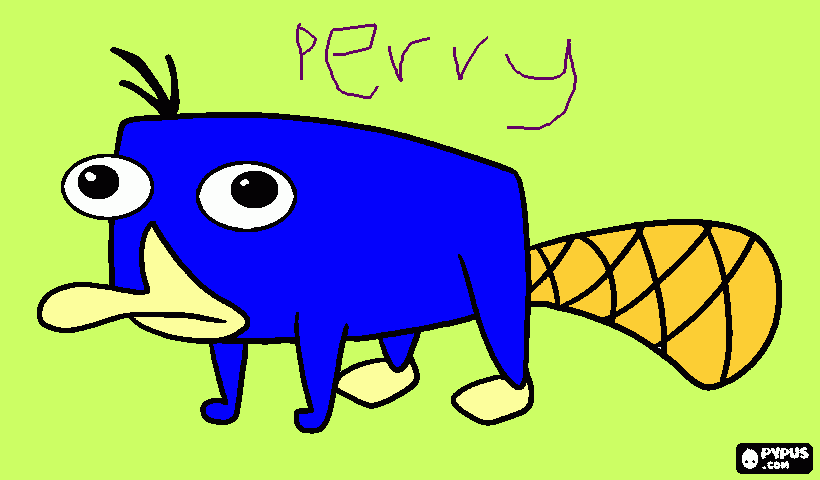 Perry the Playtpus coloring page