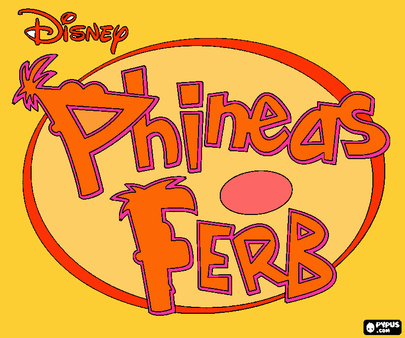 Phineas and Ferb Logo coloring page