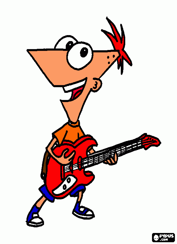 phineas coloring page
