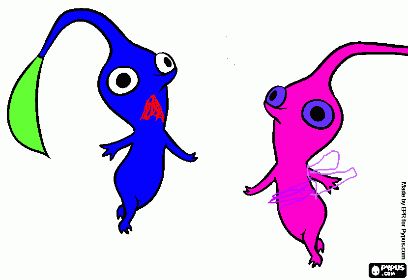 picture of pikmin coloring page