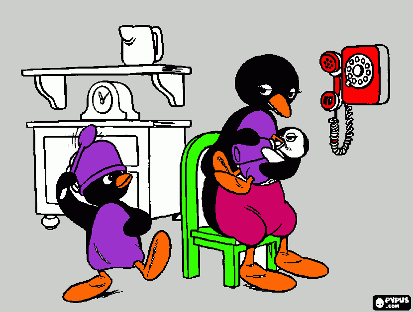 pingu coloring page
