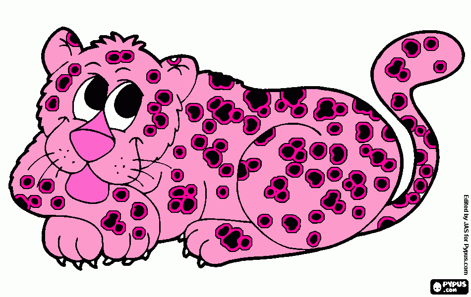 PINK LEOPARD coloring page