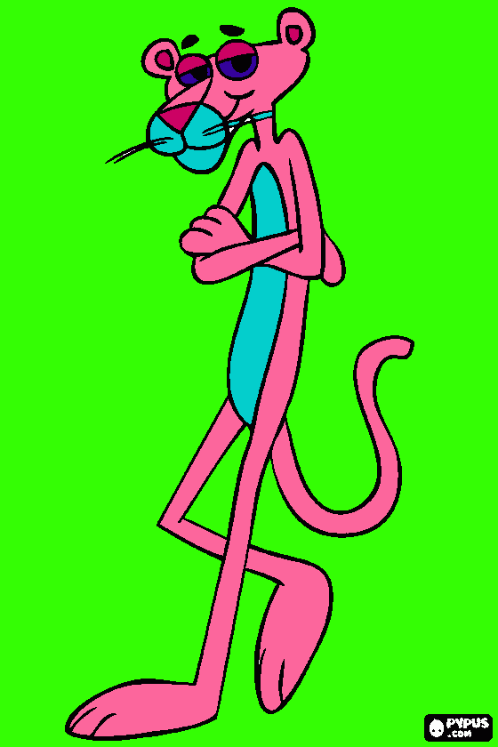 pink panther coloring page