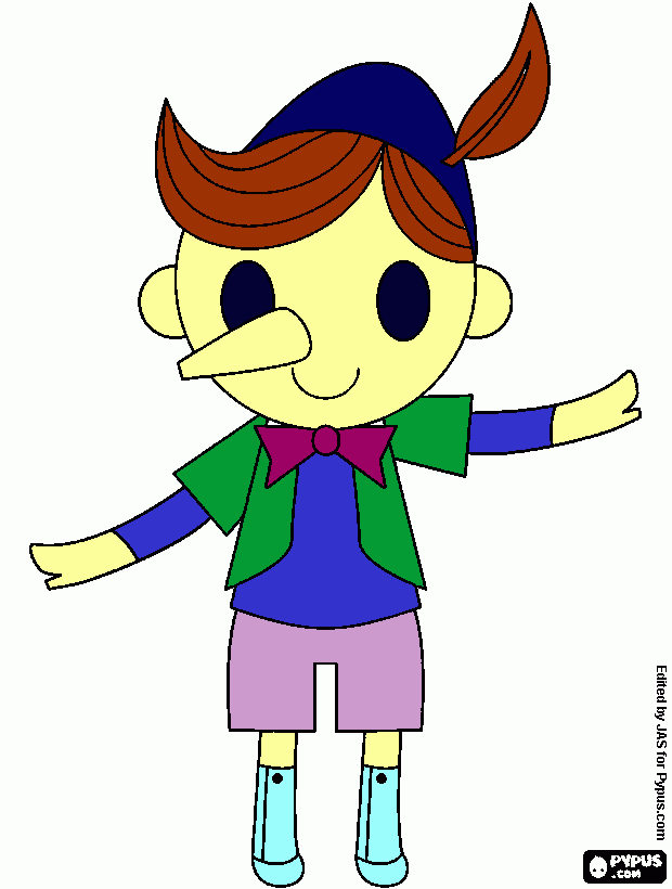 pinocho coloring page