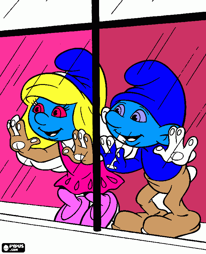 pitufina coloring page