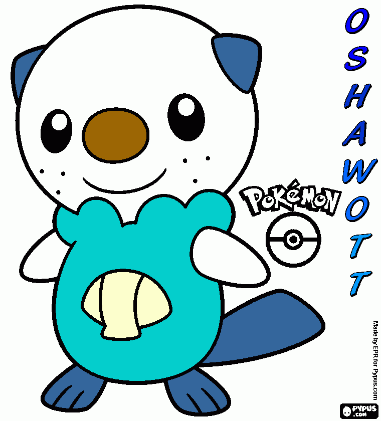 pokemon oshawott coloring page