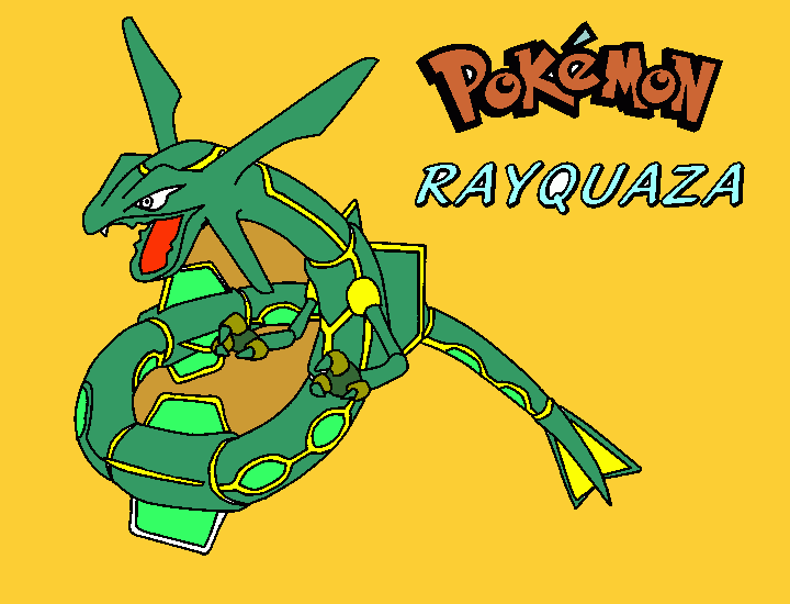 pokémon:rayquaza coloring page