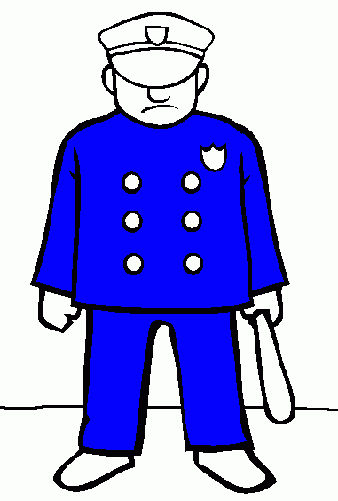 police coloring page