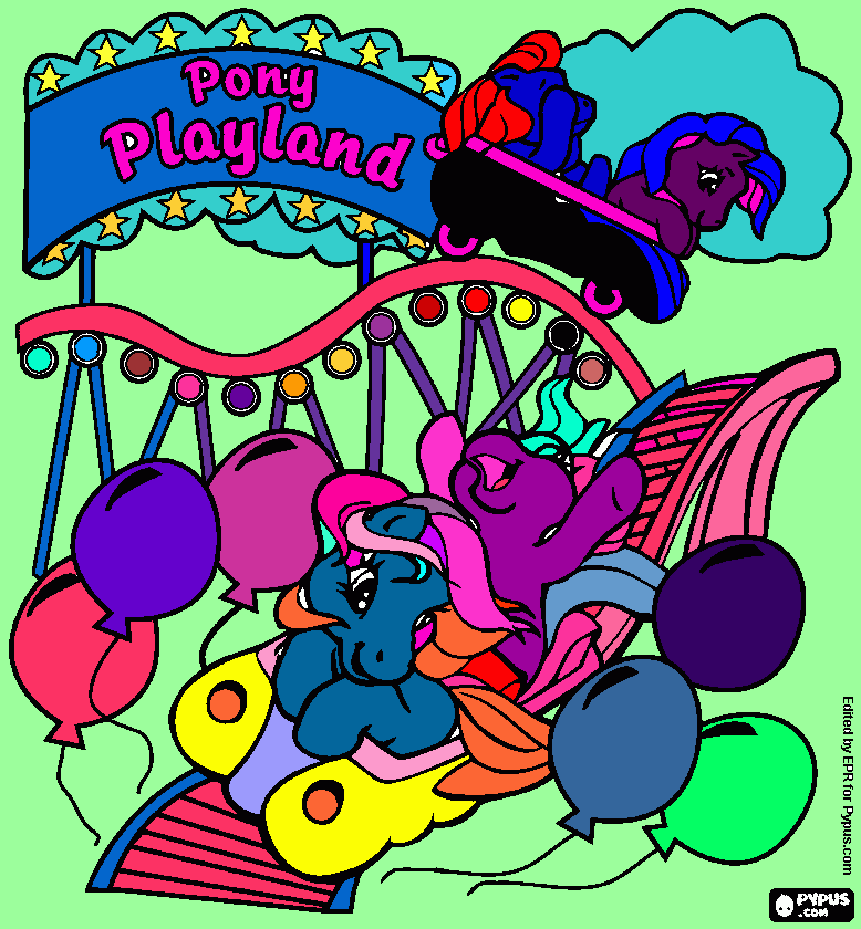 ponies  coloring page