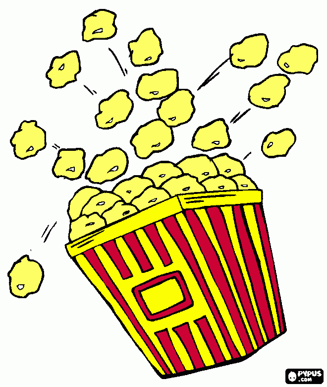 POPCORN!!! coloring page