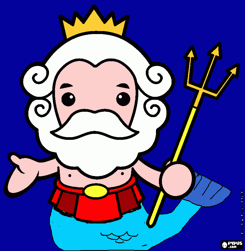poseidon coloring page