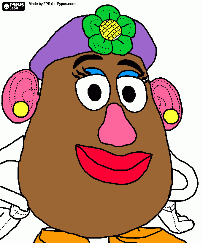 potato coloring page
