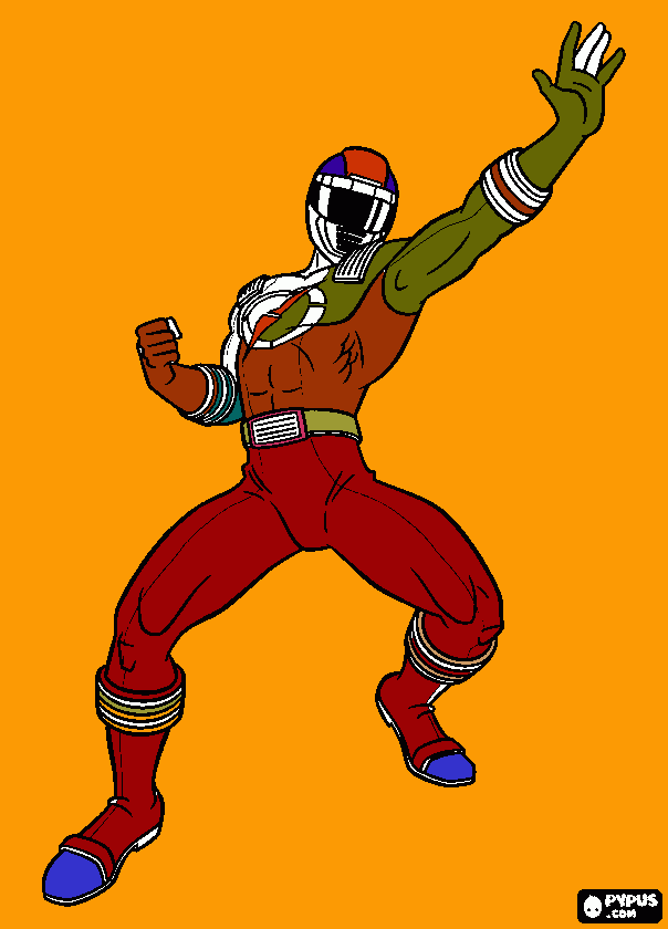 power rangers operation overdrive coloring page