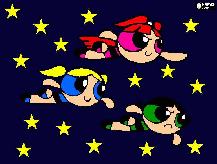 powerpuff coloring page