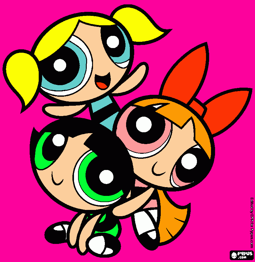 pp girls coloring page