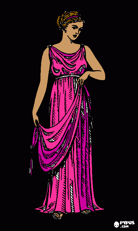 Pretty lady coloring page