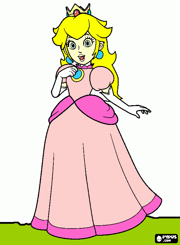 Princess Peach coloring page