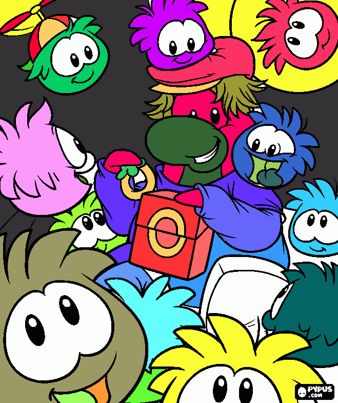 puffles coloring page