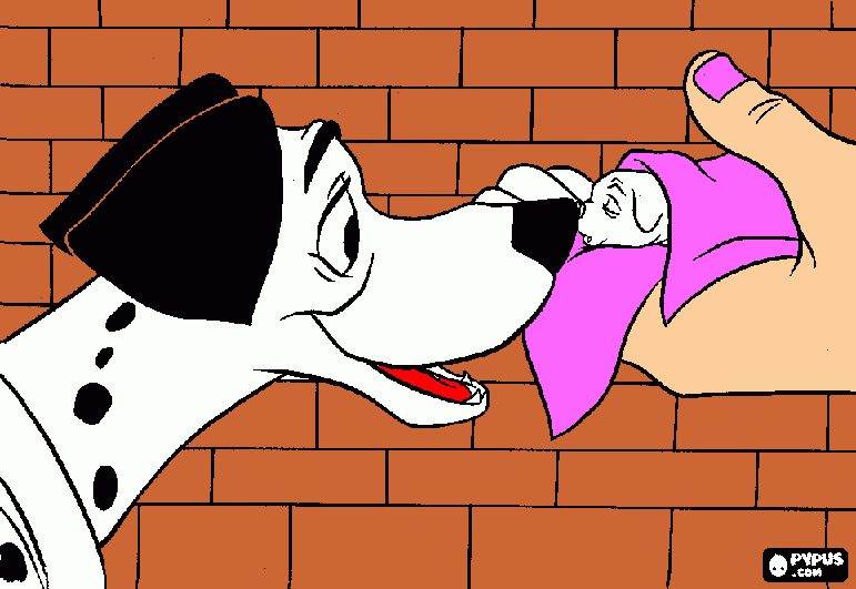 pui de dalmatian coloring page