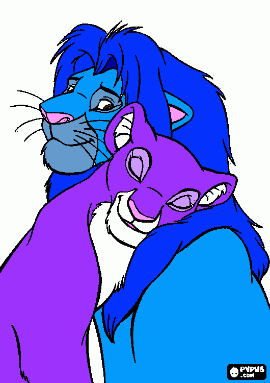 Purple Lily And King Agua coloring page