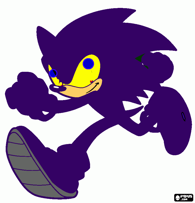 purple sonic coloring page