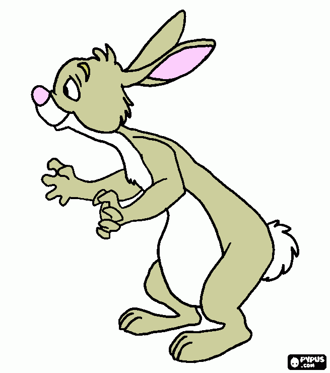 Rabbit is an old friend of Pooh coloring page