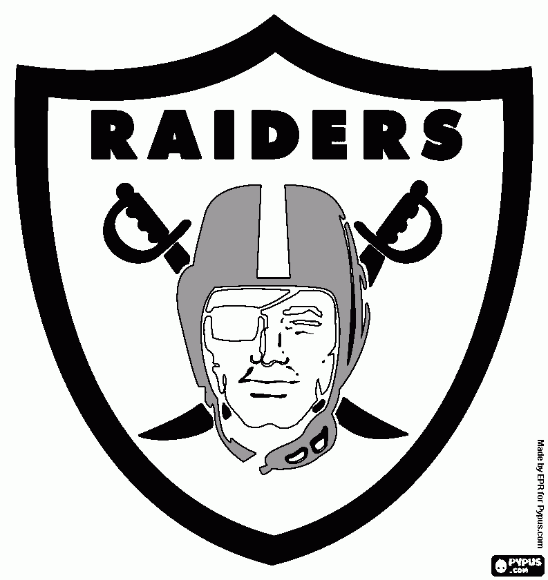 raiders coloring page