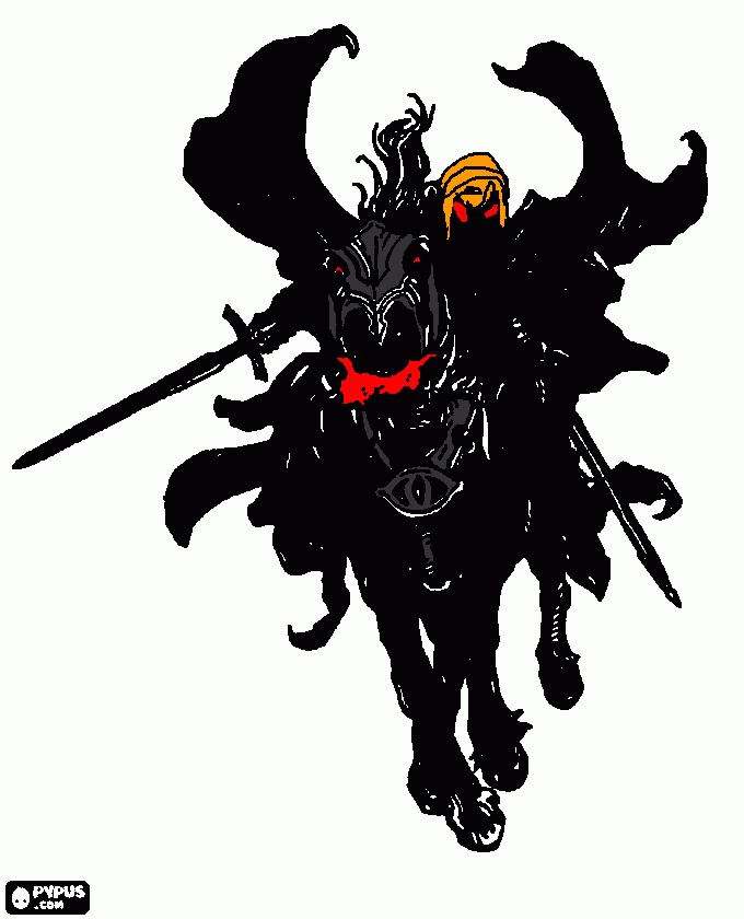 ralph bakshi's black rider coloring page