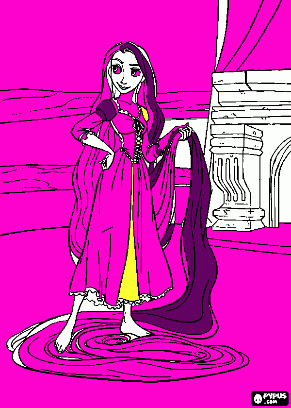 rapunzil coloring page