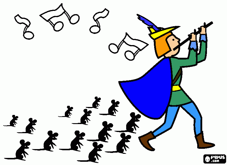 rattenvanger coloring page