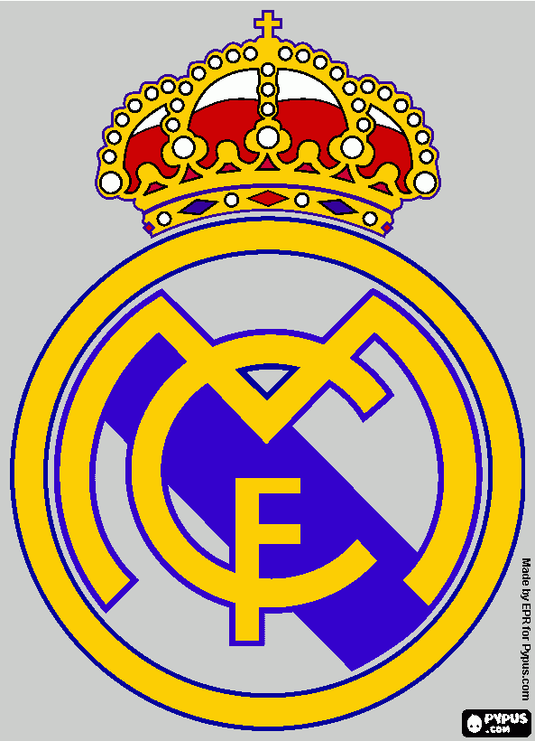 real madrit coloring page