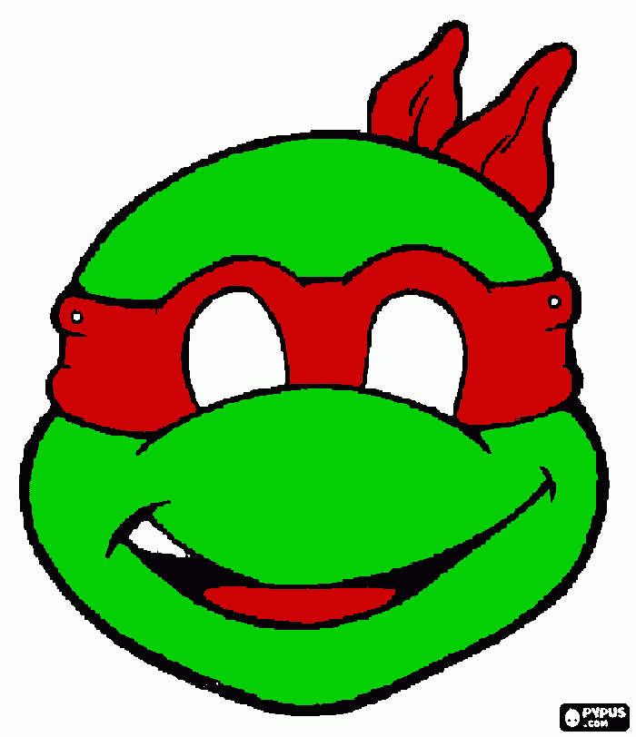 red mask coloring page