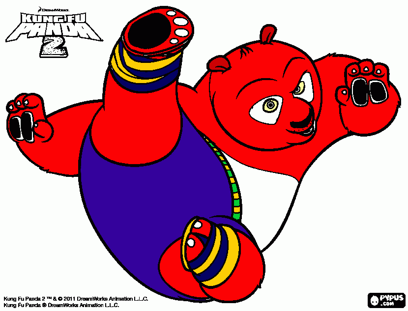 red panda coloring page