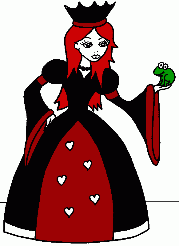 red queen coloring page