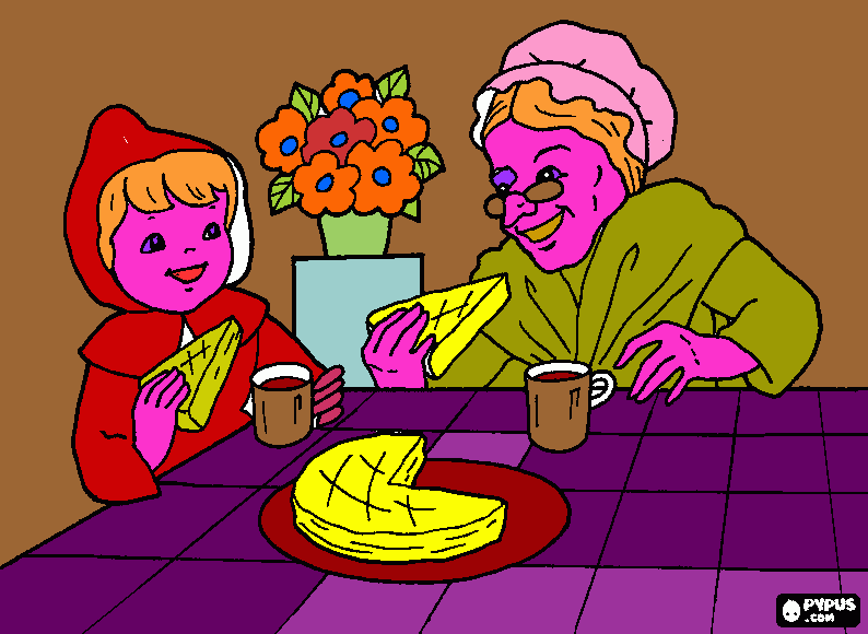 red riding hood coloring page