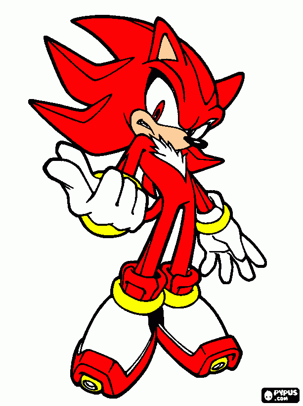 red shadow coloring page