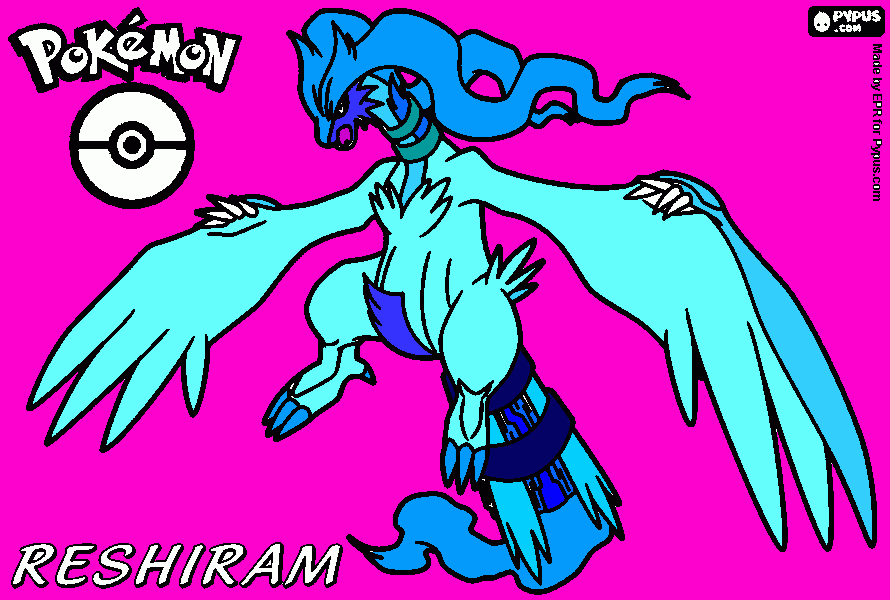 Reshlram coloring page