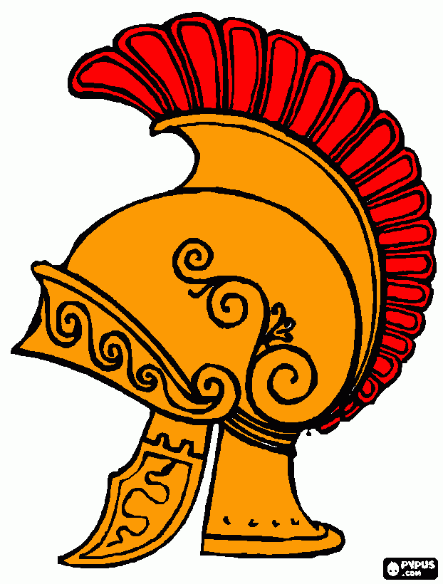 Roman Helmet coloring page