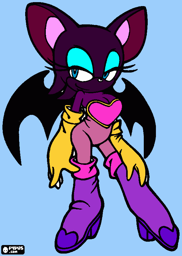 rouge the bat coloring page