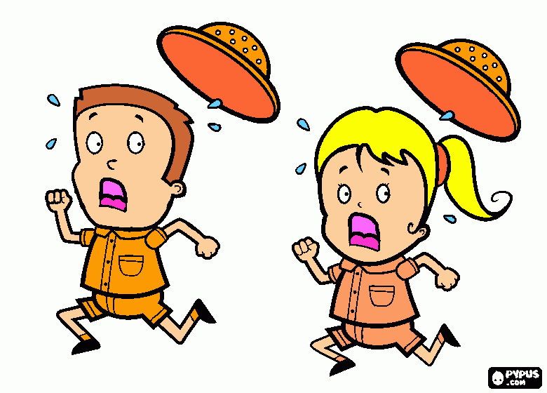 Run Away! Run AWAY! coloring page